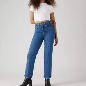Levi's Ribcage Straight Ankle Size 30 Length 29 Medium Blue Wash